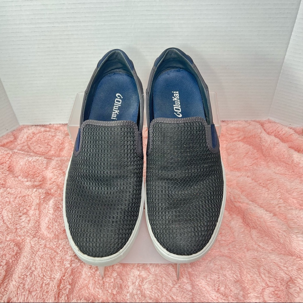 OluKai LAE’ AHI Gray Men Slip on Sneakers Men Size 9.5 Casual Comfy Minimalist